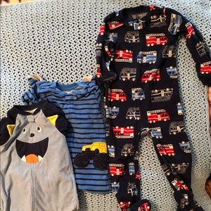 Toddler boy footie pajamas